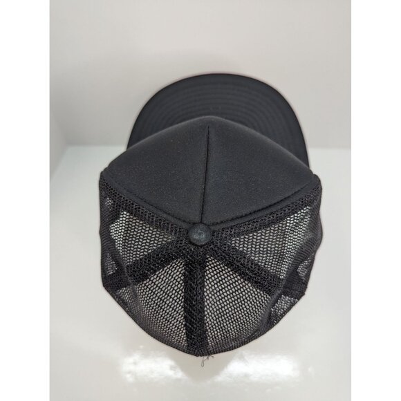 M H Valve Company Logo Men Black Wide Brim Braid Mesh Back Adj Snapback Cap Hat - Picture 5 of 8